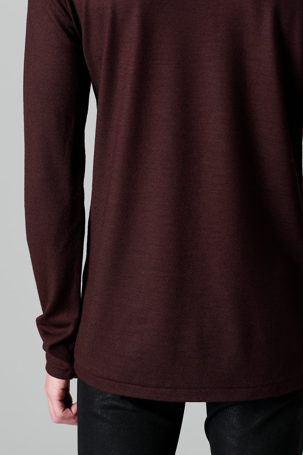 2/48 Mild Washable Jersey Turtleneck Pullover Bordeaux