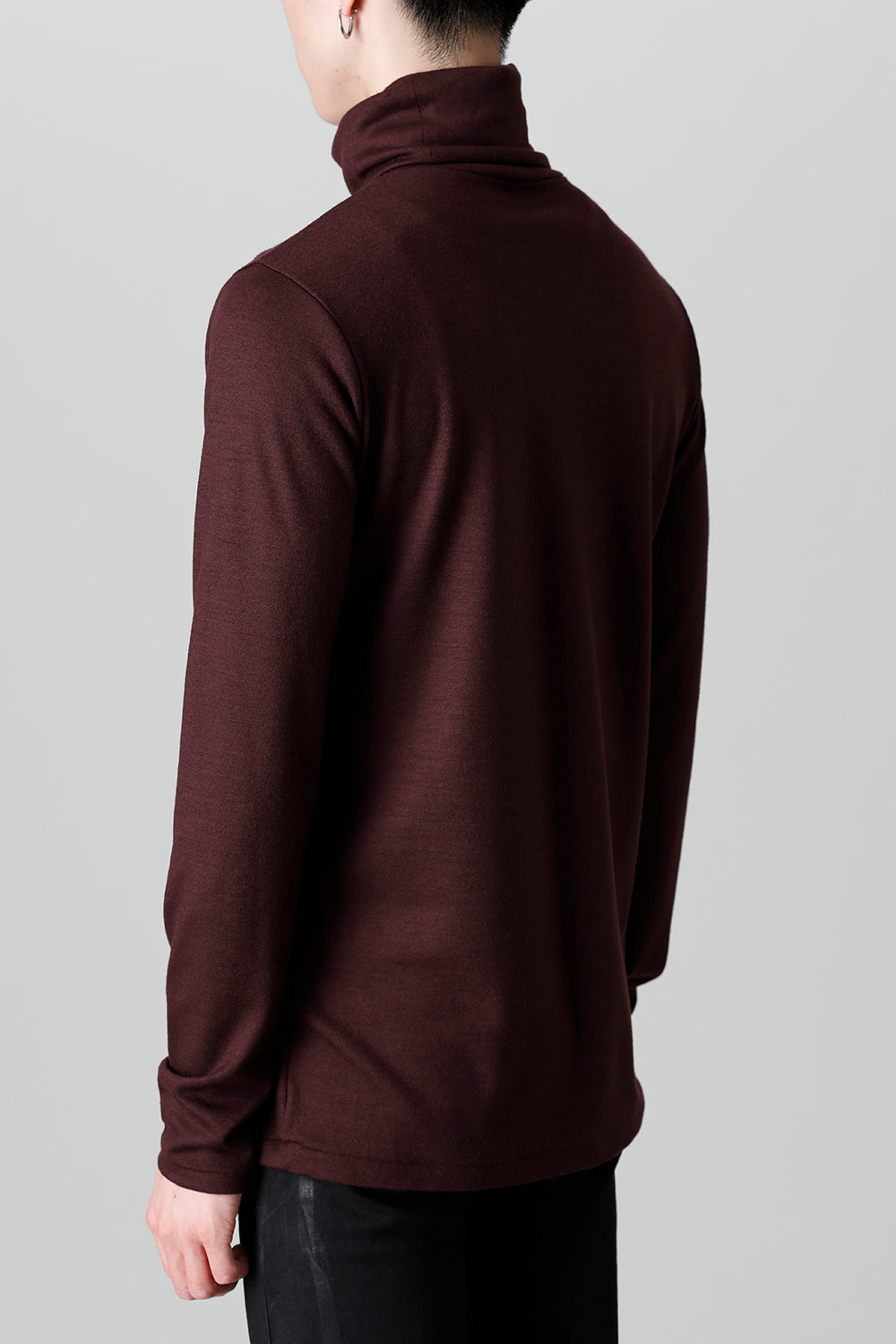 2/48 Mild Washable Jersey Turtleneck Pullover Bordeaux