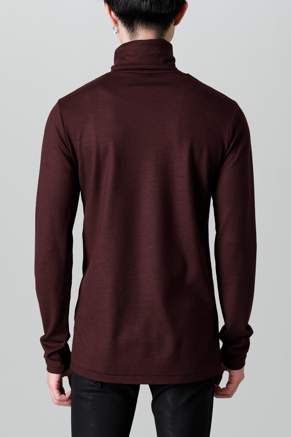 2/48 Mild Washable Jersey Turtleneck Pullover Bordeaux