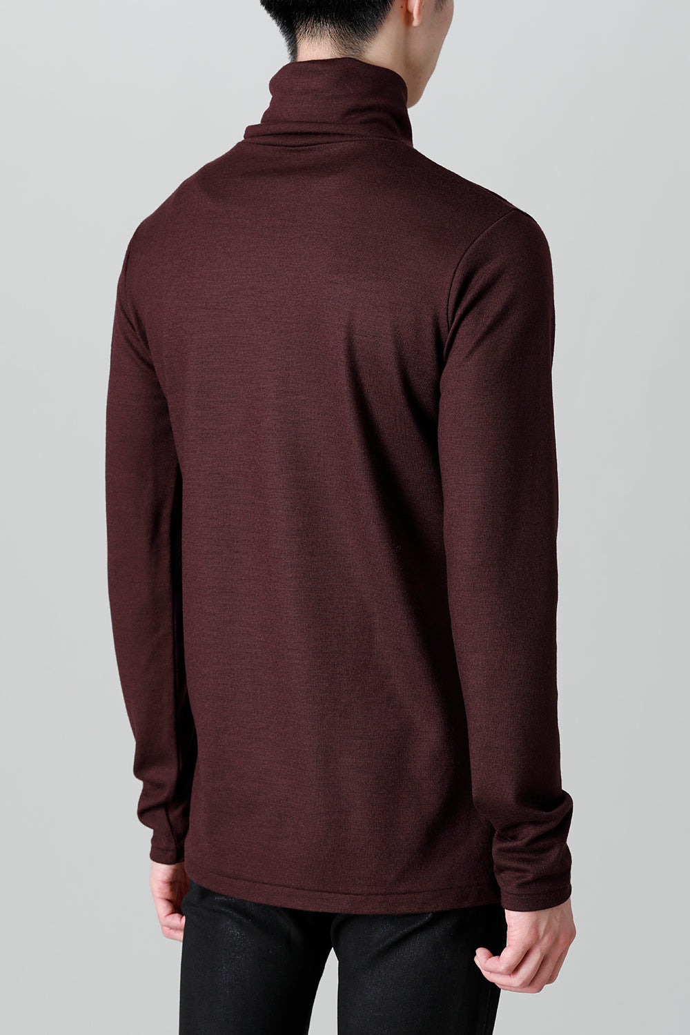 2/48 Mild Washable Jersey Turtleneck Pullover Bordeaux