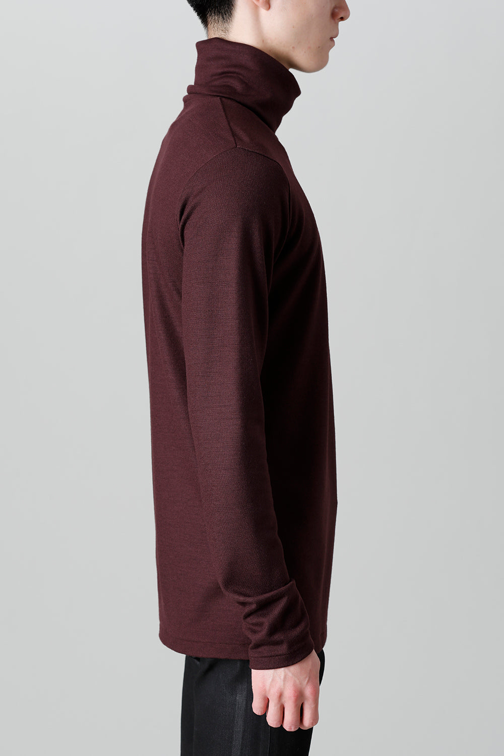 2/48 Mild Washable Jersey Turtleneck Pullover Bordeaux