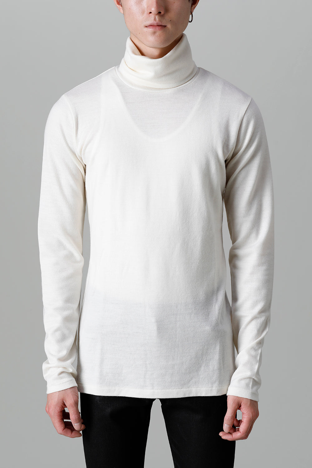 2/48 Mild Washable Jersey Turtleneck Pullover Cream