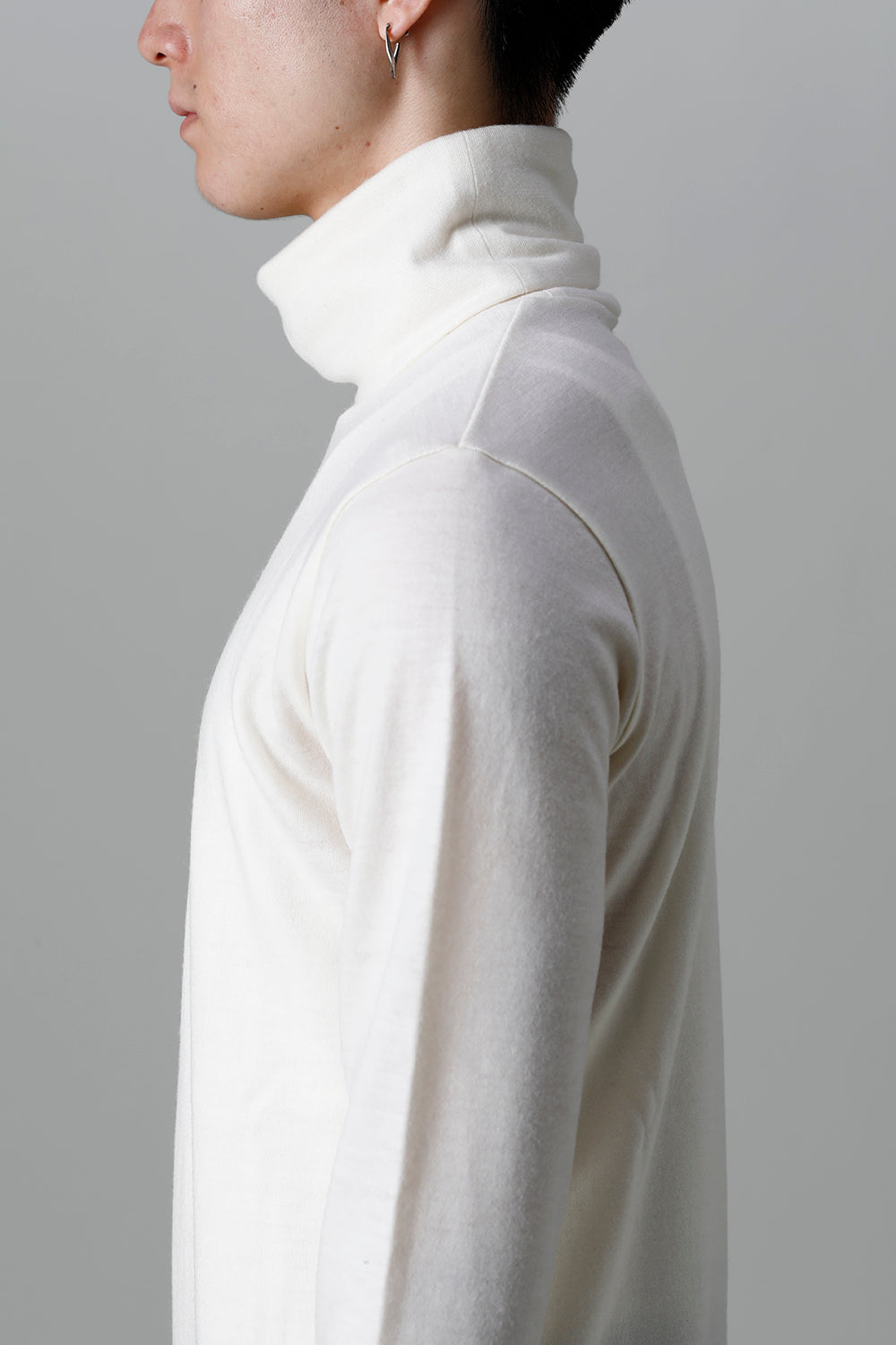 2/48 Mild Washable Jersey Turtleneck Pullover Cream