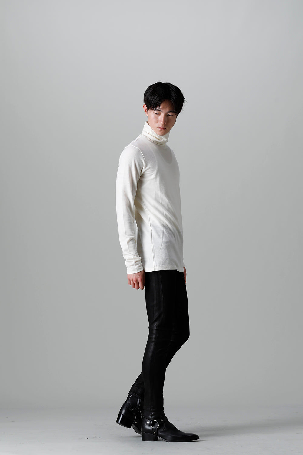 2/48 Mild Washable Jersey Turtleneck Pullover Cream