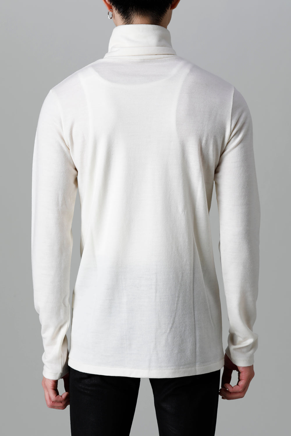 2/48 Mild Washable Jersey Turtleneck Pullover Cream