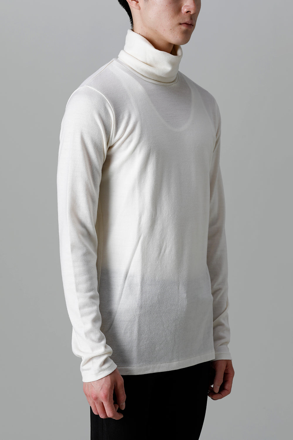 2/48 Mild Washable Jersey Turtleneck Pullover Cream