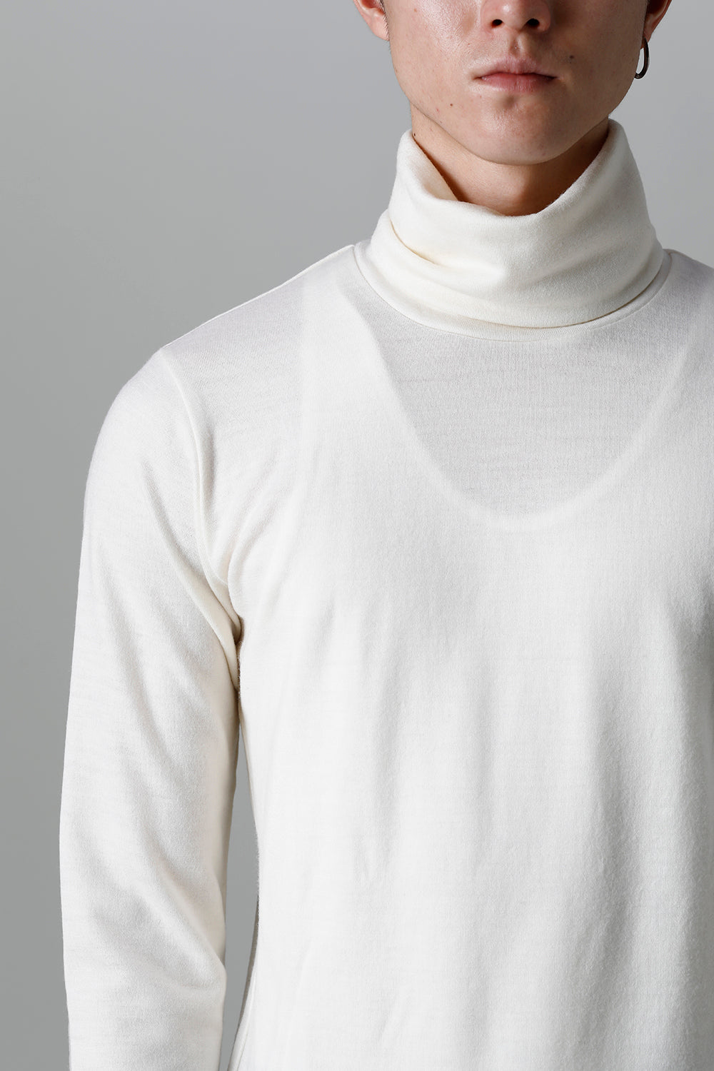 2/48 Mild Washable Jersey Turtleneck Pullover Cream