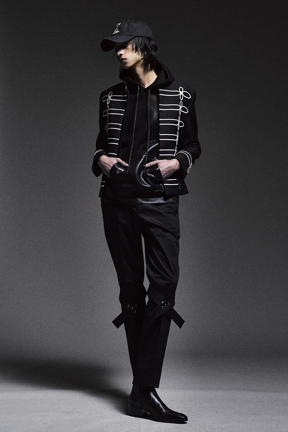 Napoleon jacket (Black×Cream)