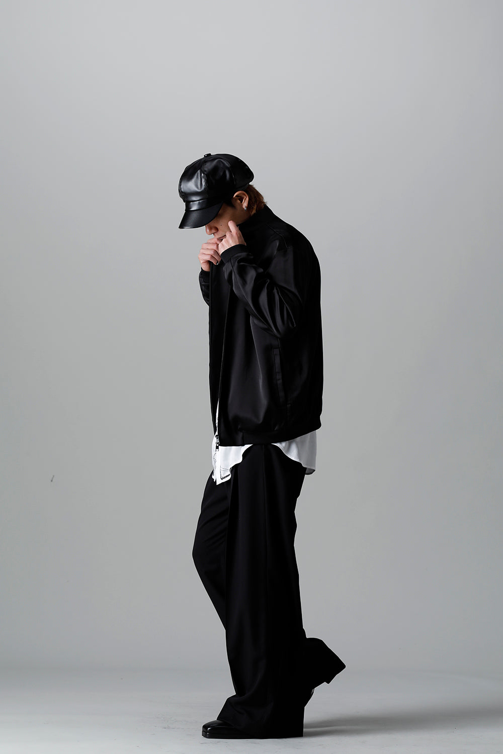 T/R Satin Zip Up Blouson