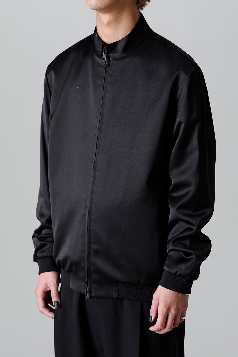 T/R Satin Zip Up Blouson