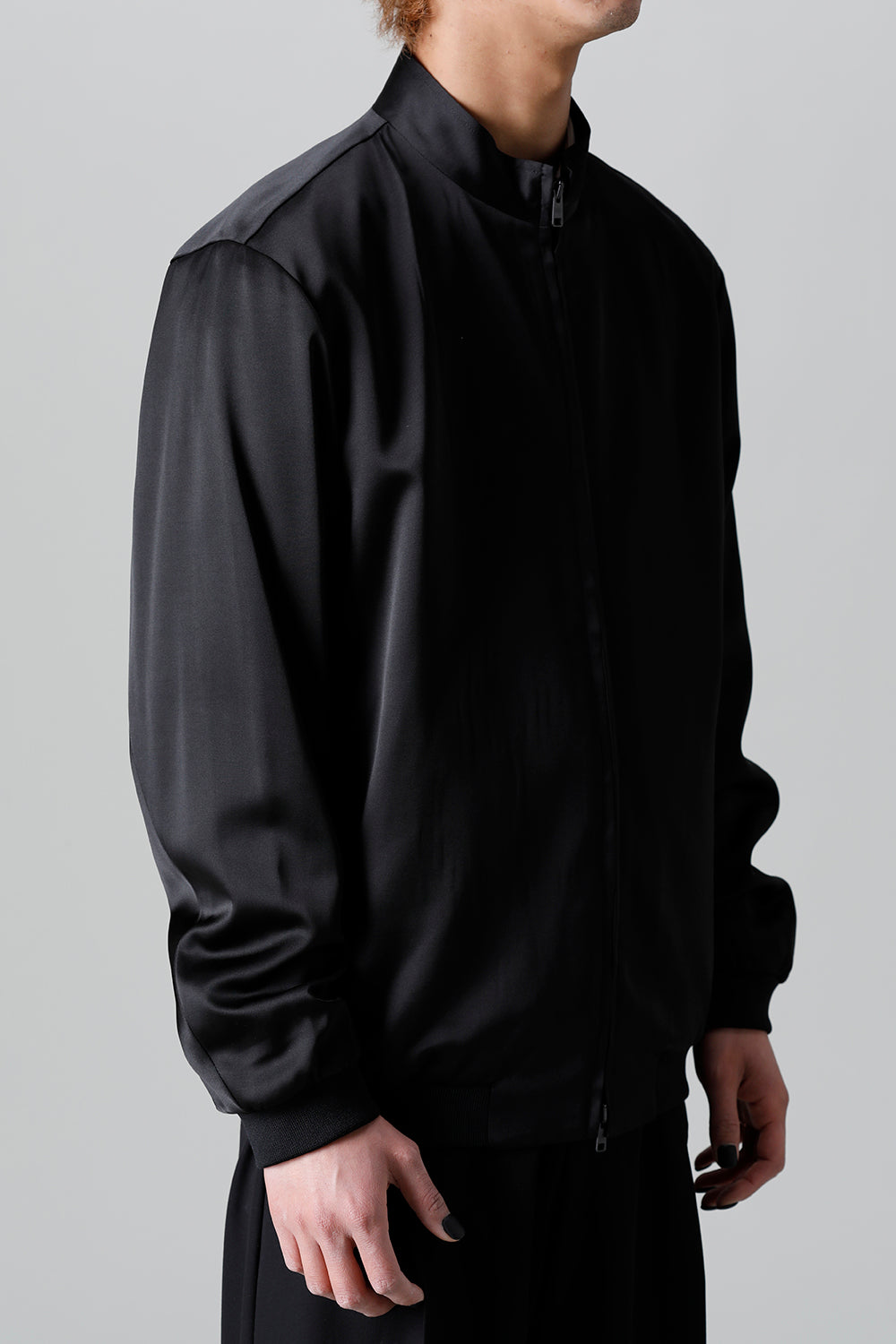 T/R Satin Zip Up Blouson