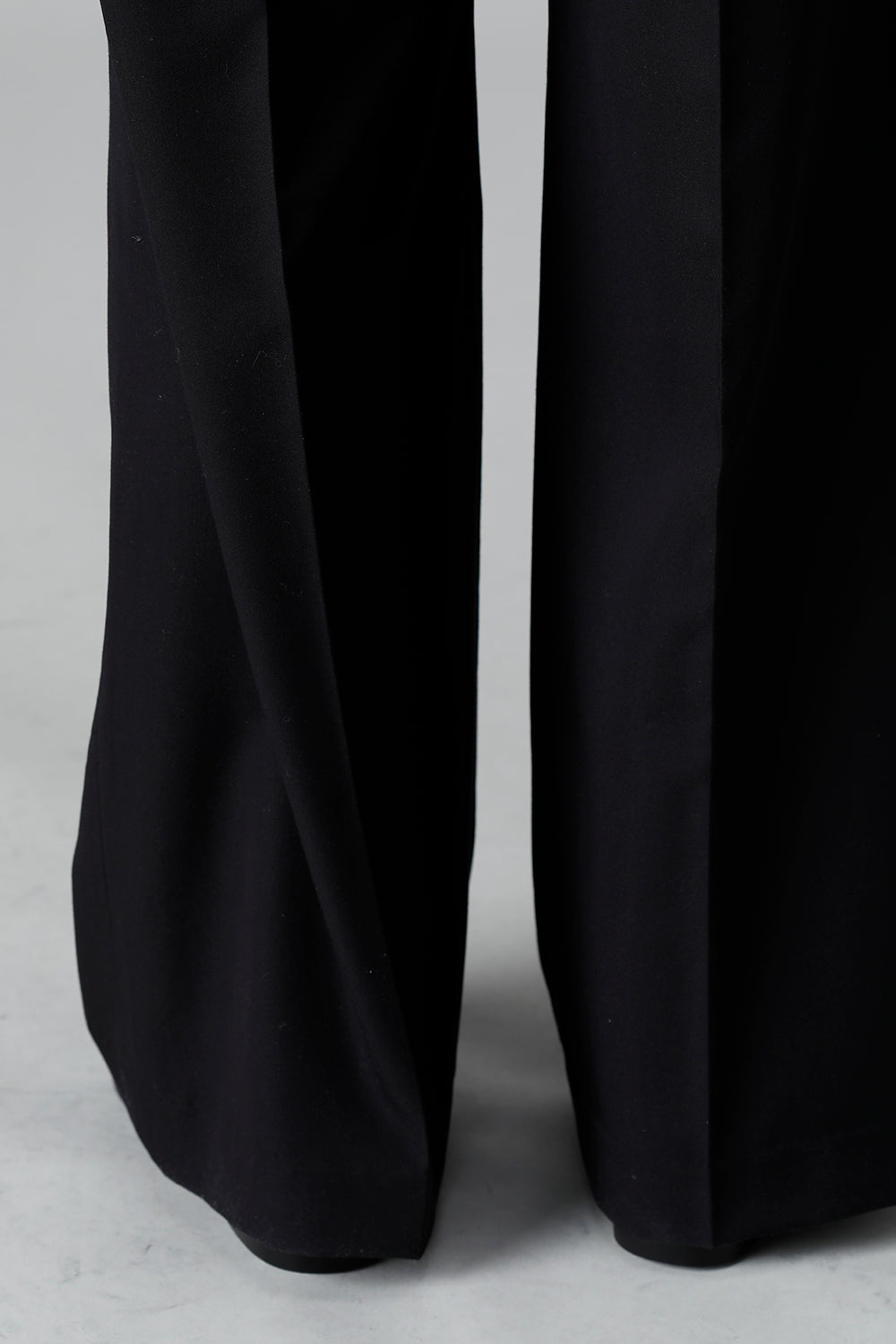 T/R Dry gabardine Stretch Tuck Wide pants Black