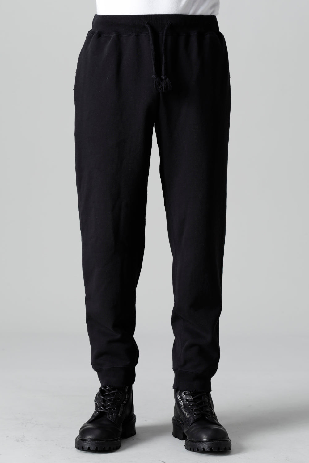 ミドル裏毛 ダメージ スウェット パンツ ブラック