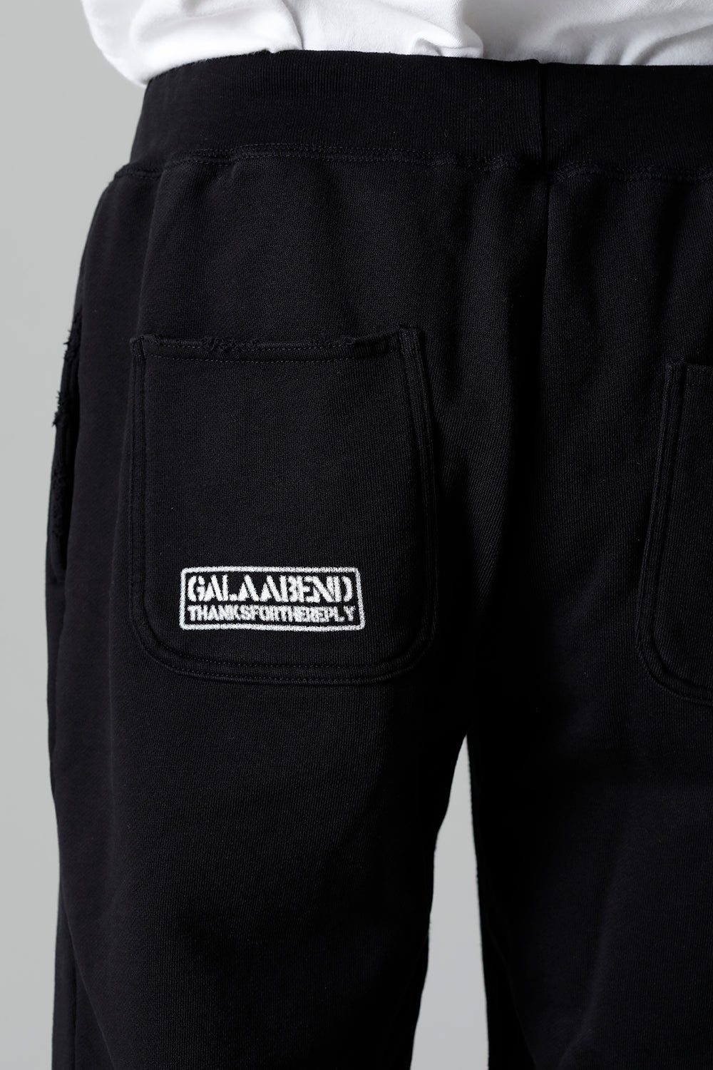 ミドル裏毛 ダメージ スウェット パンツ ブラック