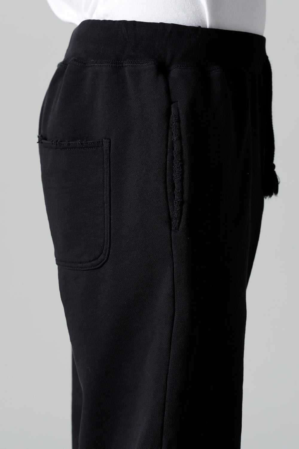 ミドル裏毛 ダメージ スウェット パンツ ブラック