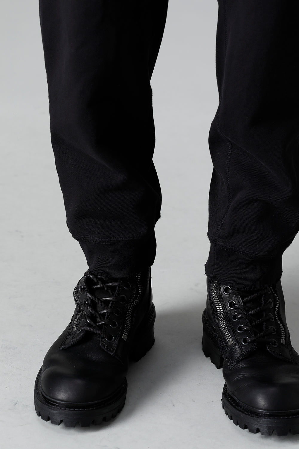 ミドル裏毛 ダメージ スウェット パンツ ブラック