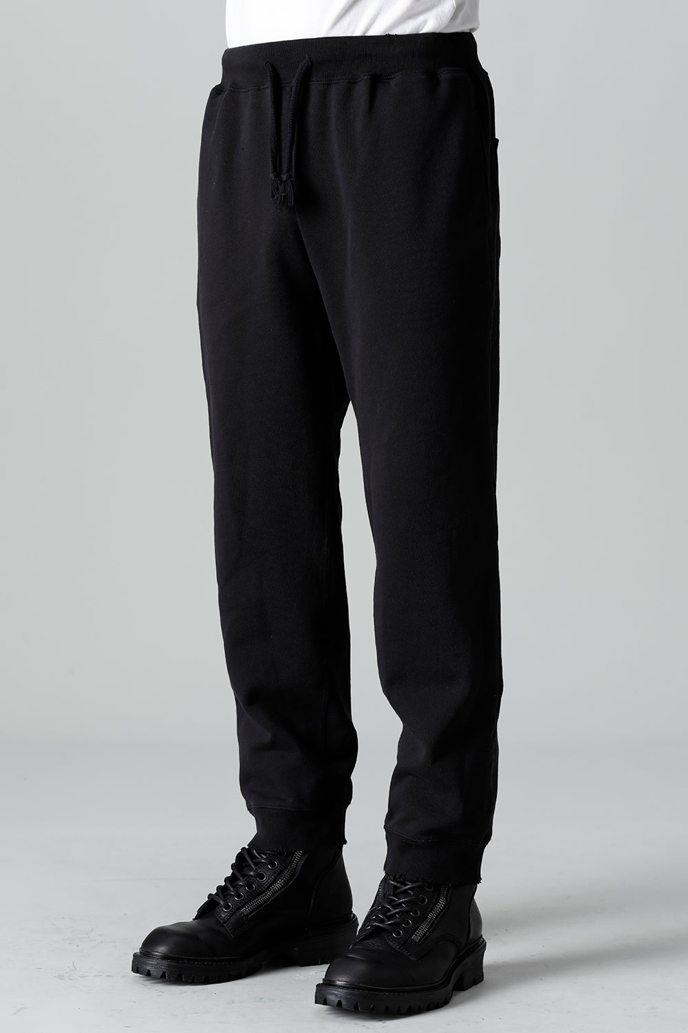 ミドル裏毛 ダメージ スウェット パンツ ブラック