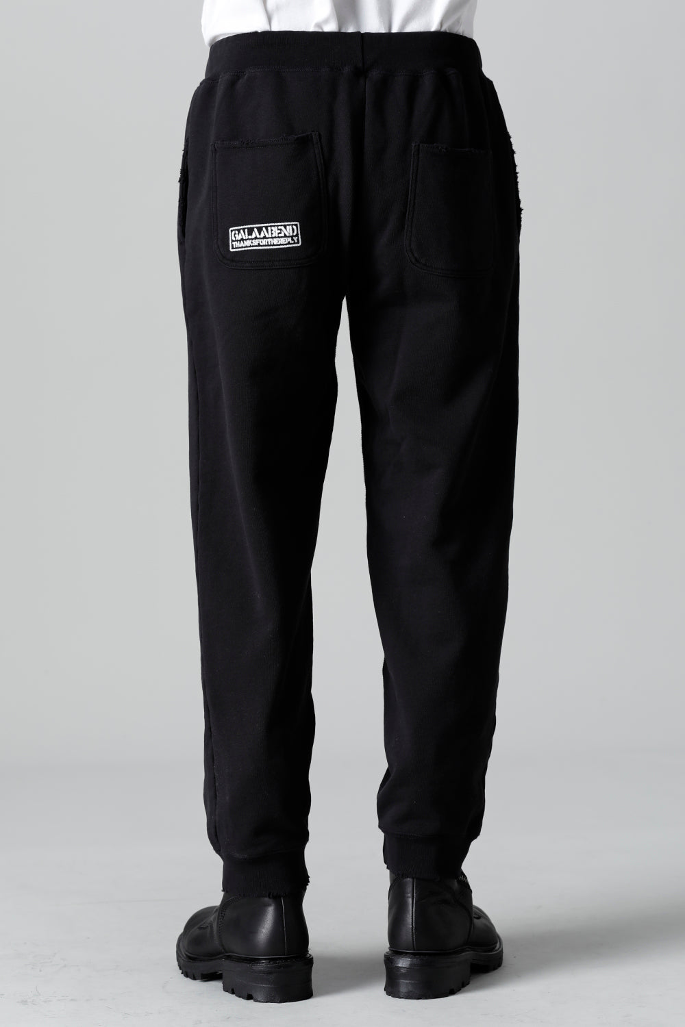 ミドル裏毛 ダメージ スウェット パンツ ブラック