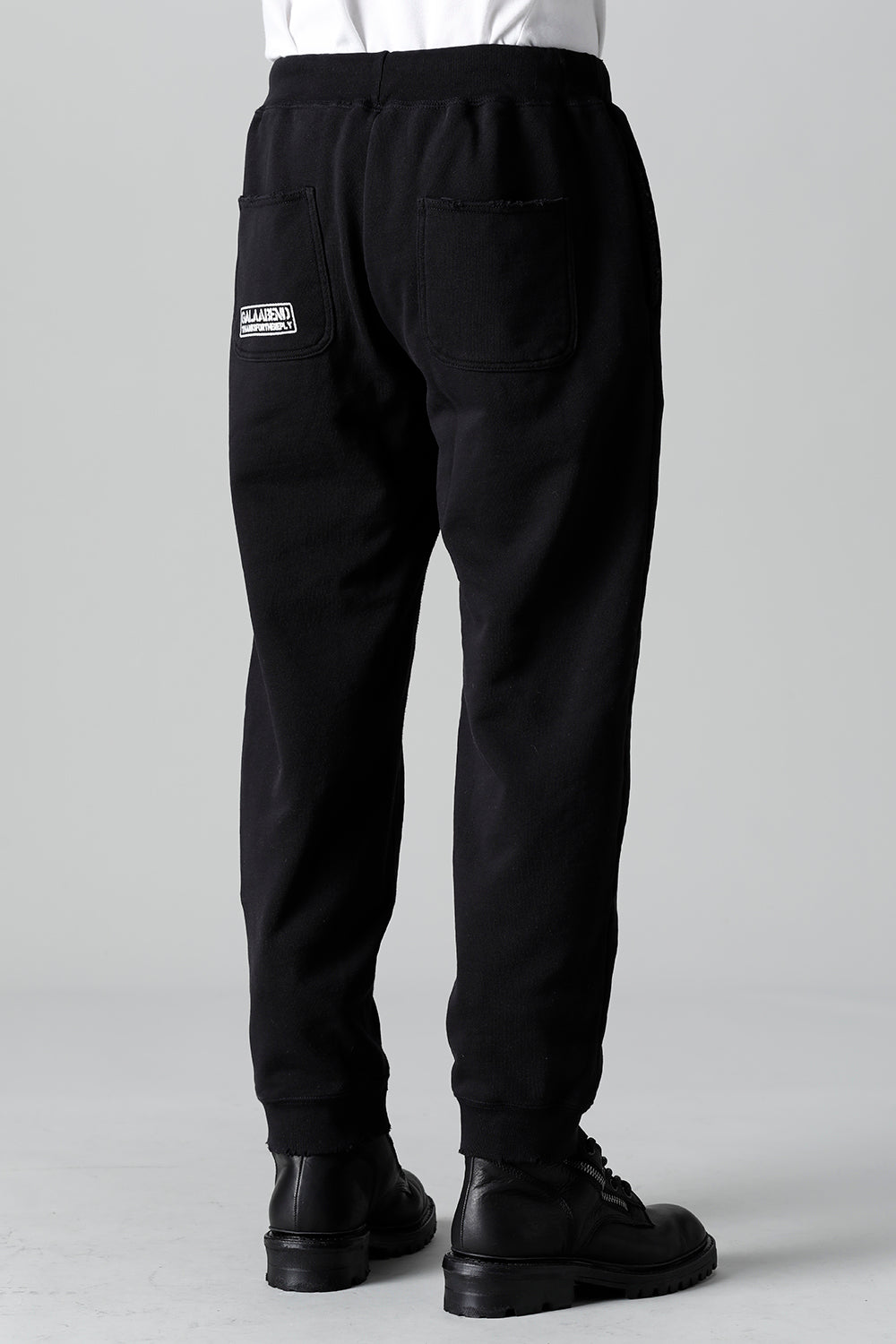 ミドル裏毛 ダメージ スウェット パンツ ブラック