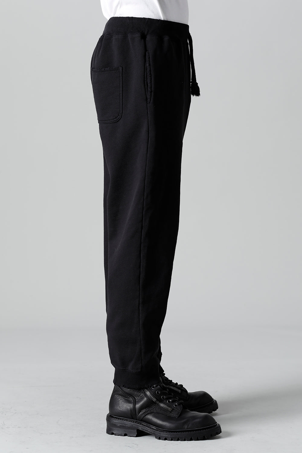 ミドル裏毛 ダメージ スウェット パンツ ブラック