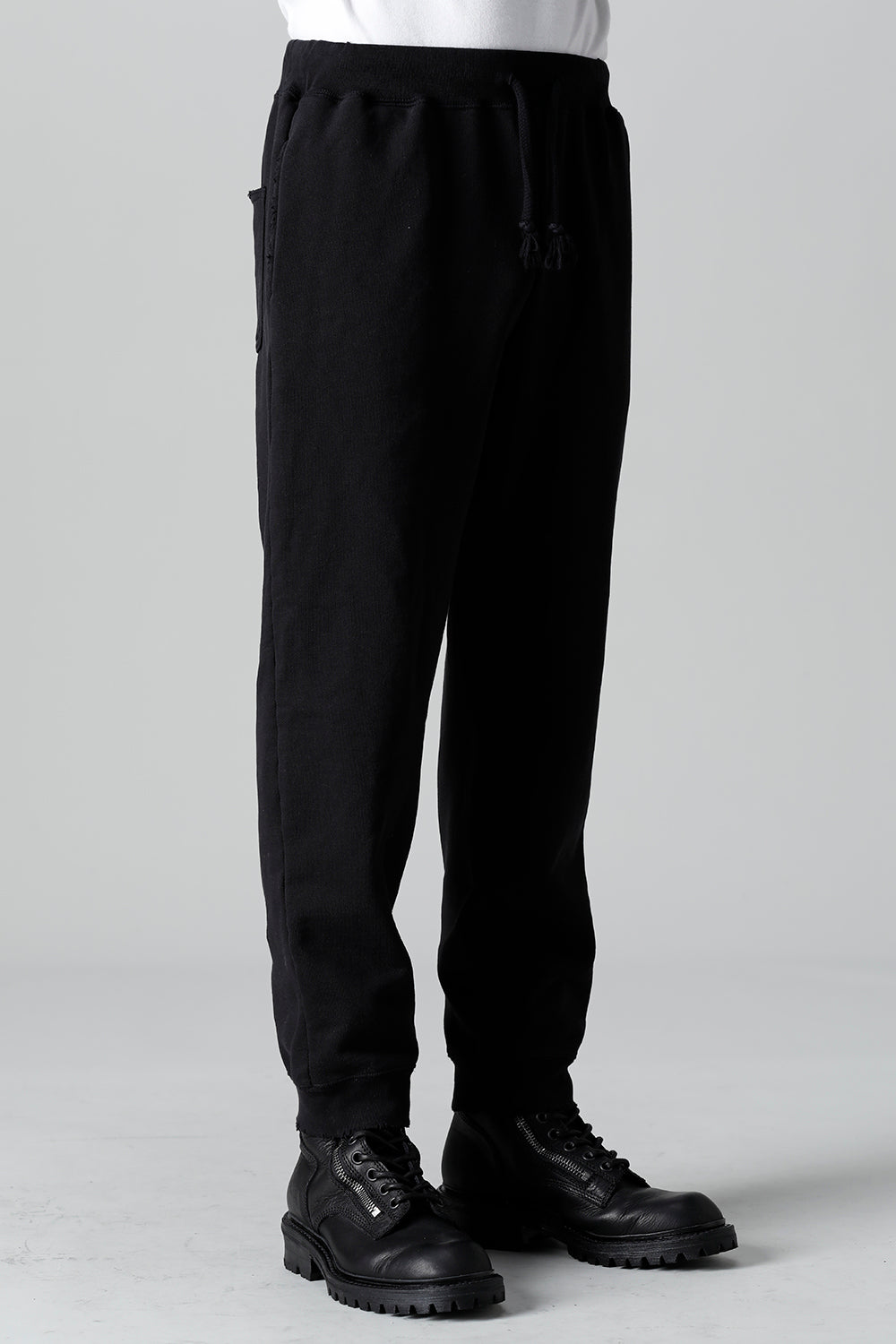 ミドル裏毛 ダメージ スウェット パンツ ブラック