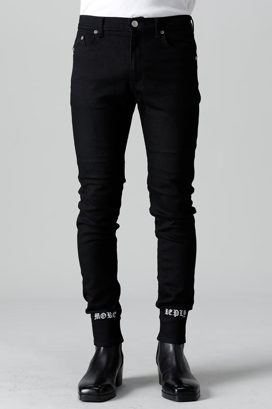 EX Fit Denim Logo Embroidery Leggings Pants