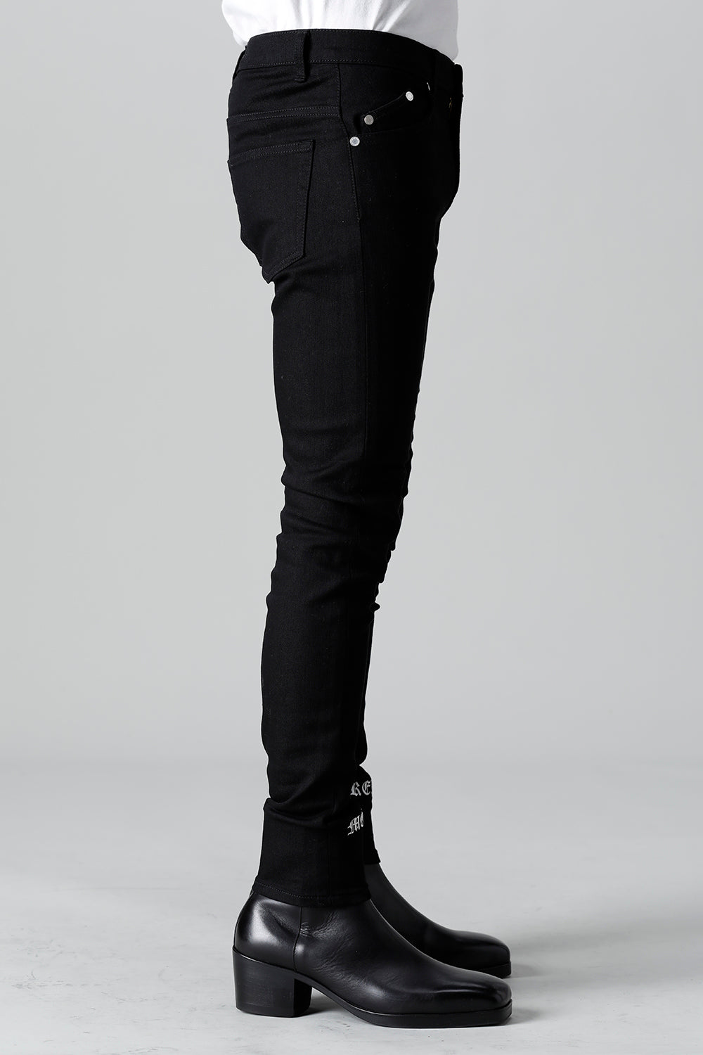 EX Fit Denim Logo Embroidery Leggings Pants