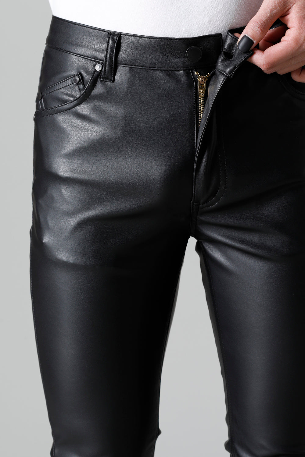 Airy Fake Leather  Faux Leather Leggings Pants