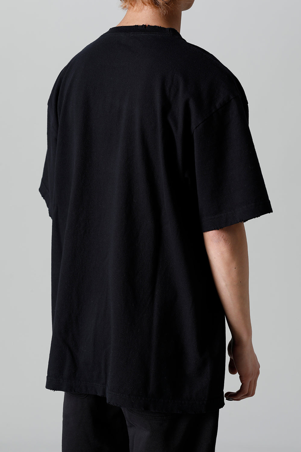 Heavy Weight Jersey Damage T-shirt Black
