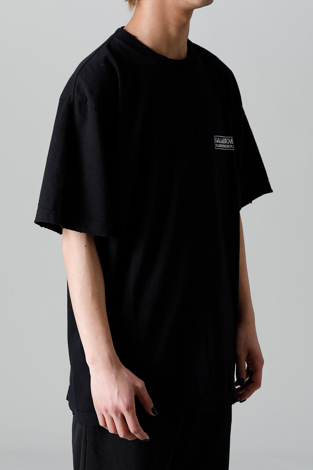 Heavy Weight Jersey Damage T-shirt Black