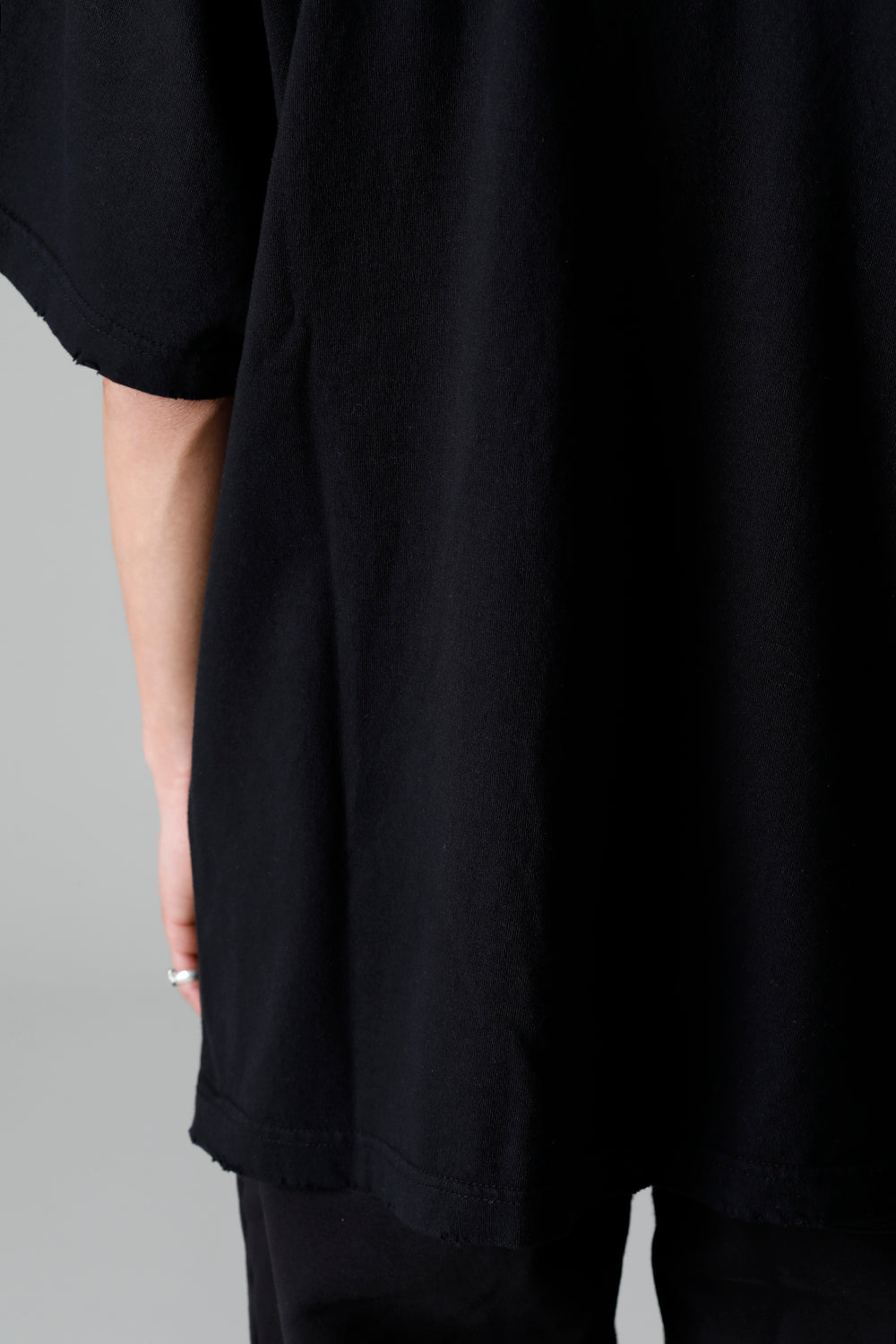 Heavy Weight Jersey Damage T-shirt Black