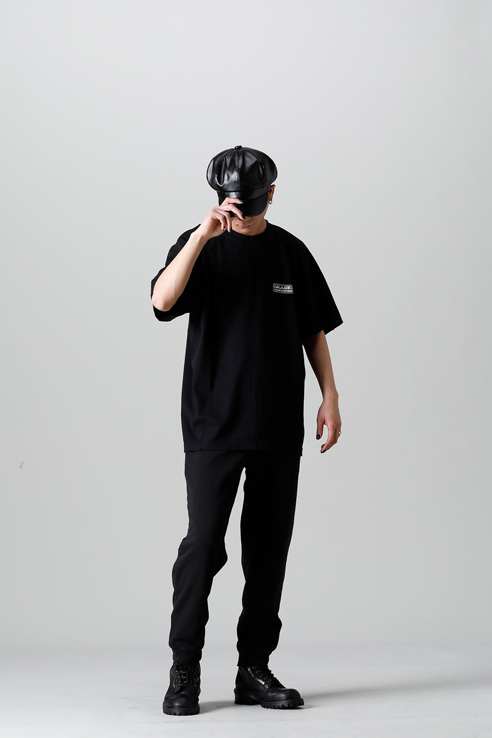 Heavy Weight Jersey Damage T-shirt Black