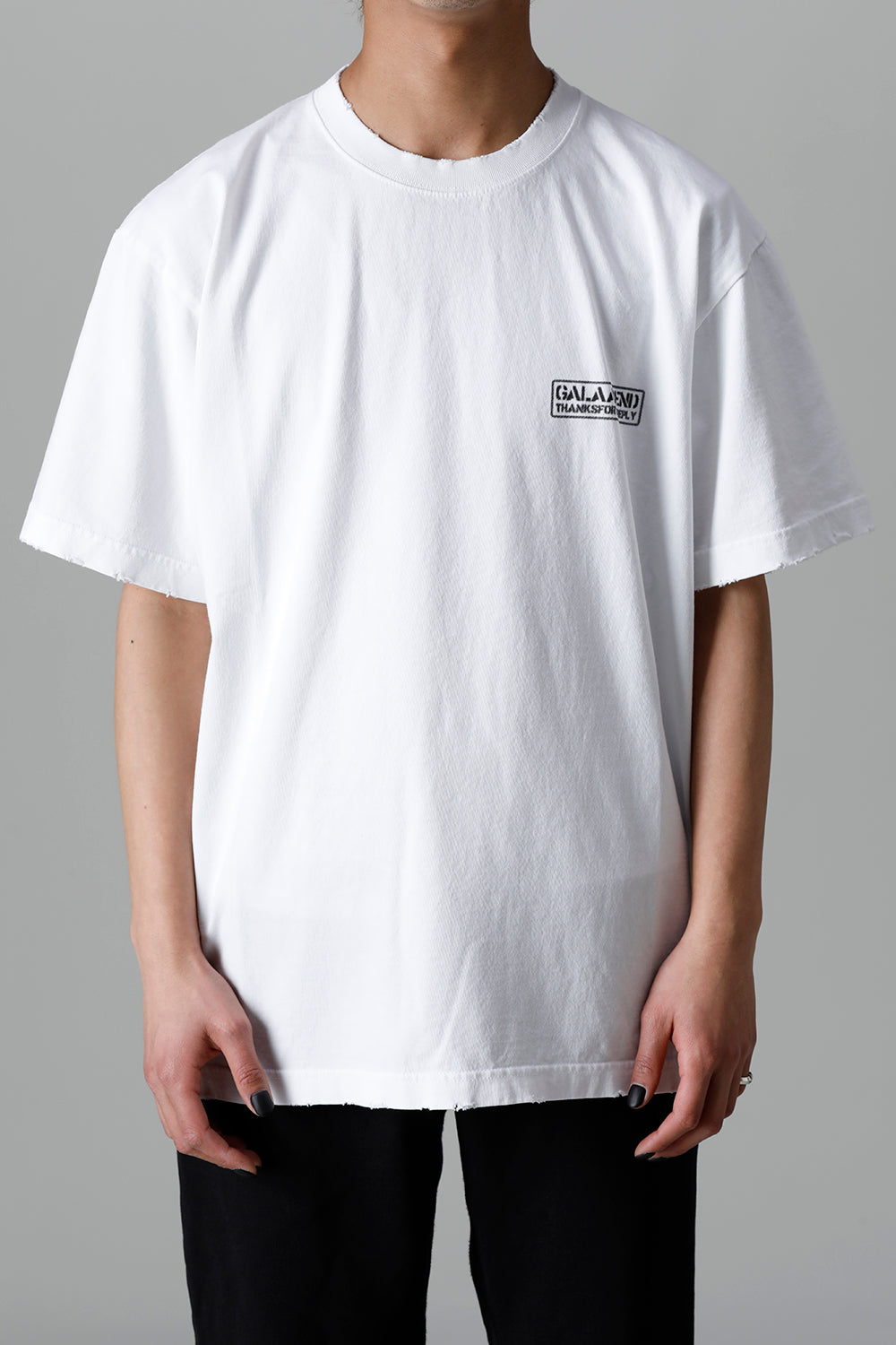 Heavy Weight Jersey Damage T-shirt White