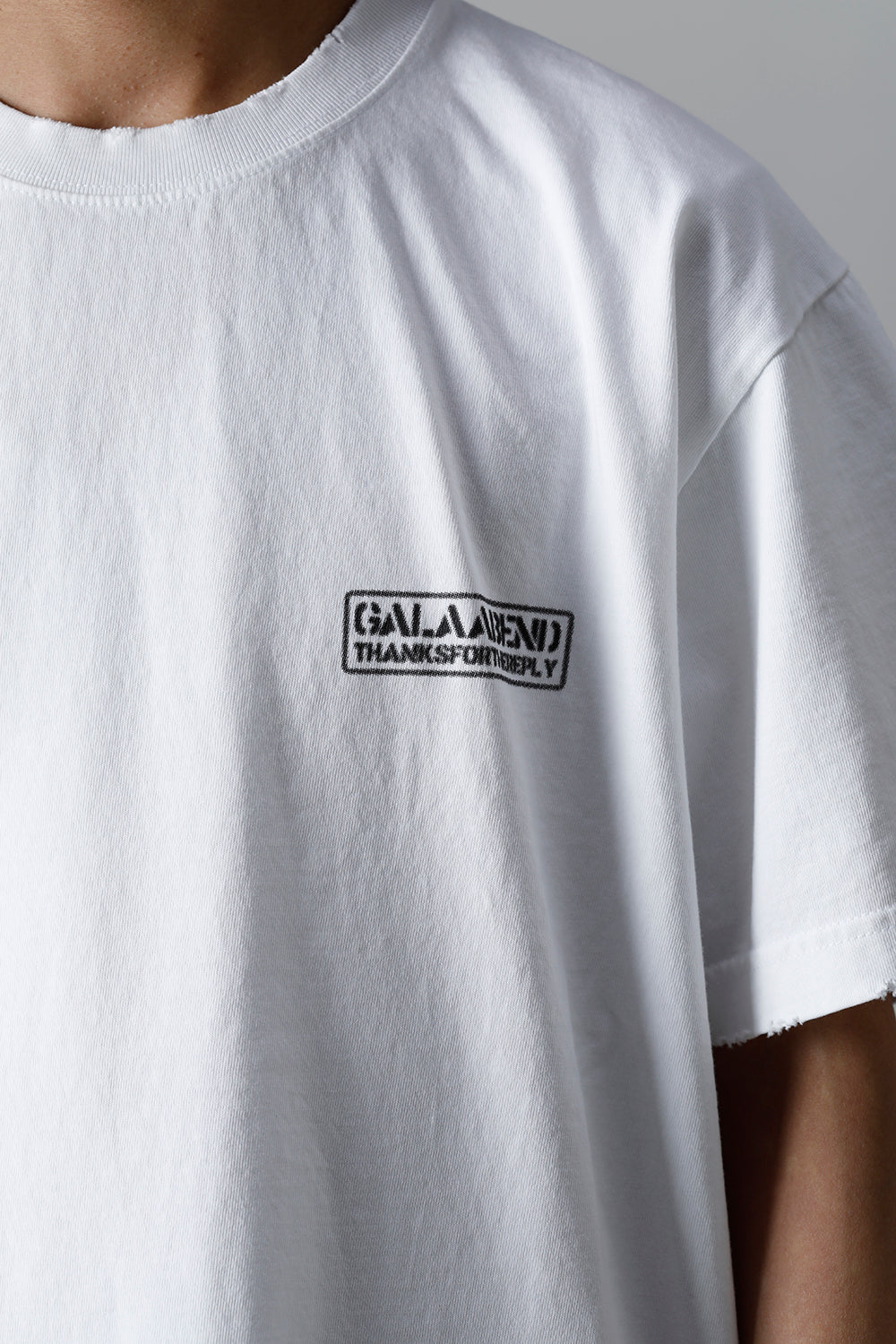 Heavy Weight Jersey Damage T-shirt White