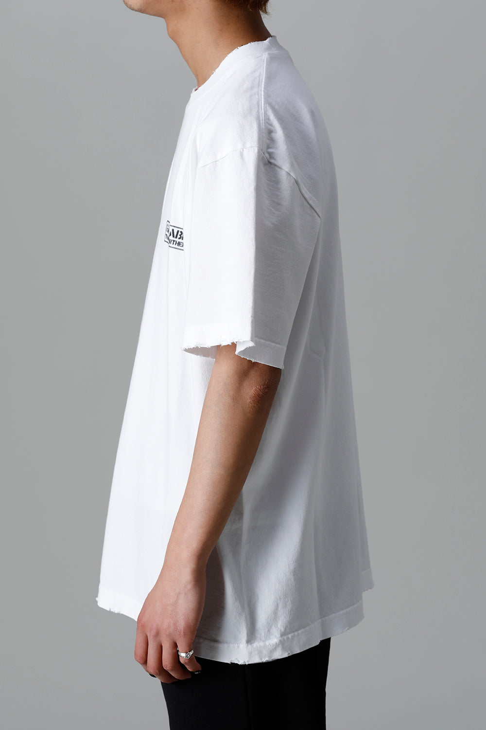 Heavy Weight Jersey Damage T-shirt White