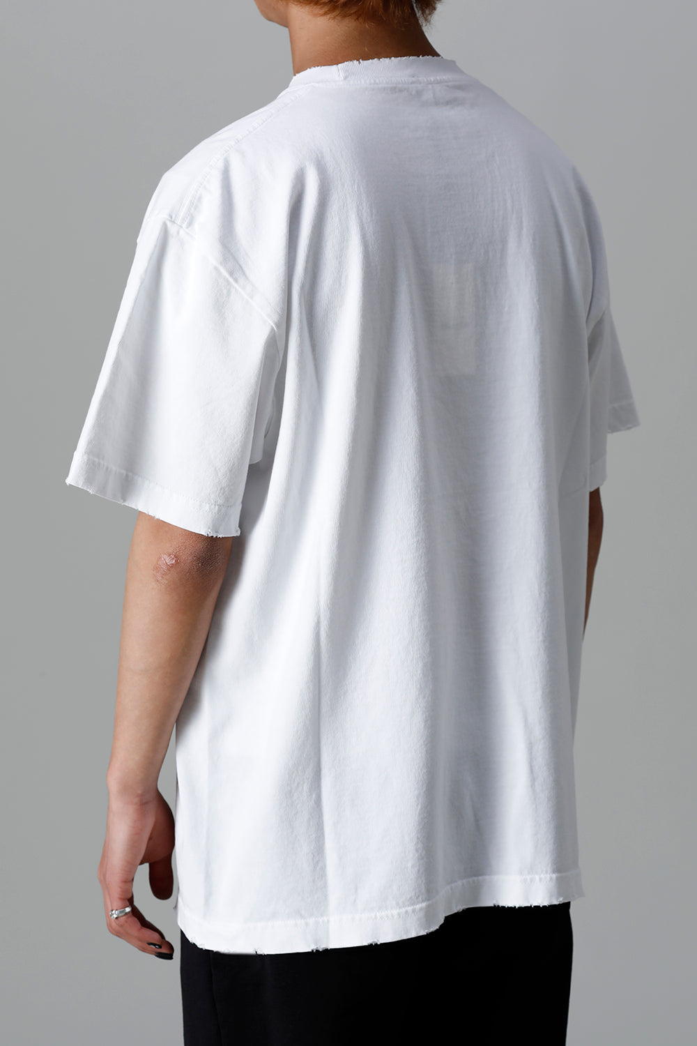 Heavy Weight Jersey Damage T-shirt White