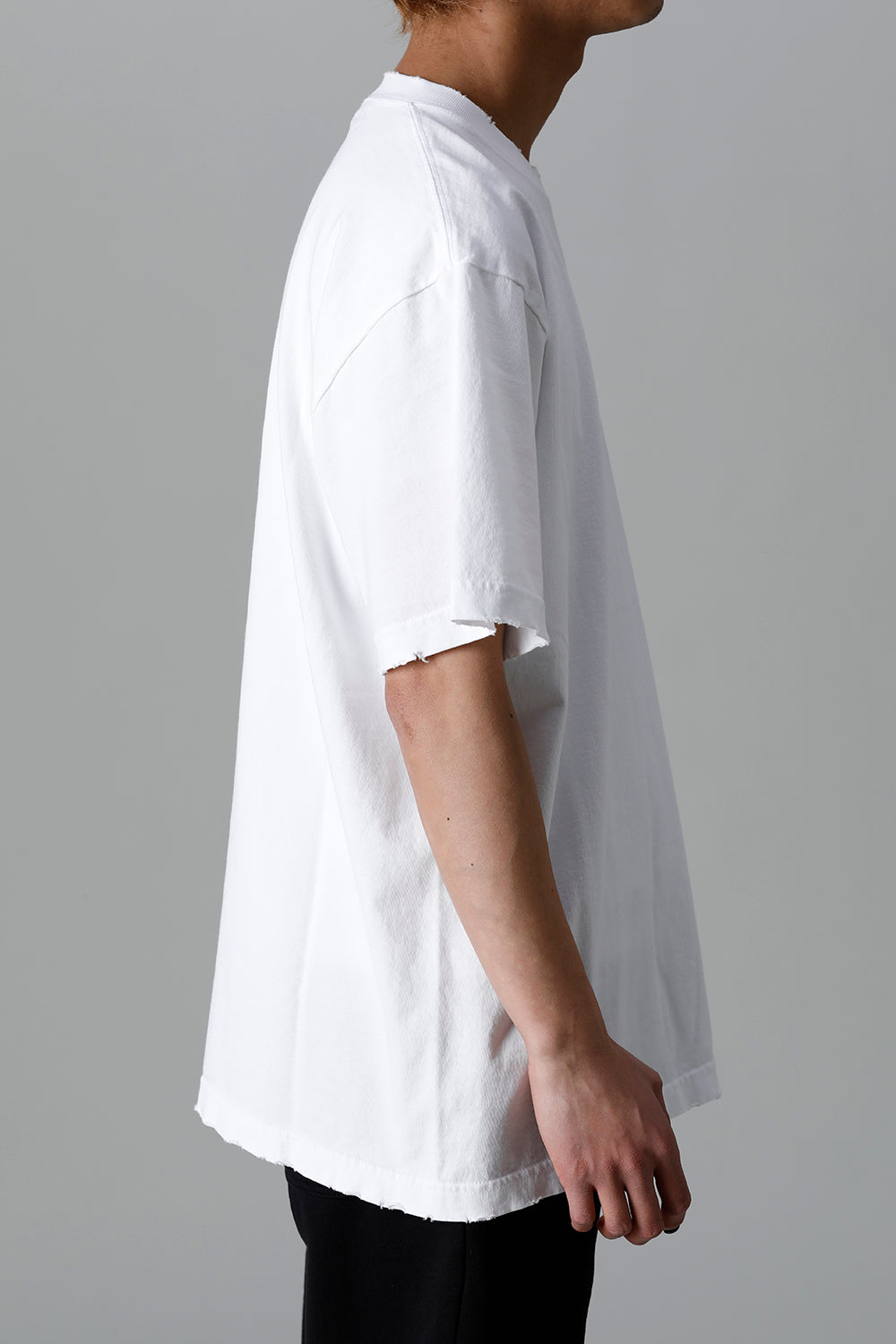 Heavy Weight Jersey Damage T-shirt White