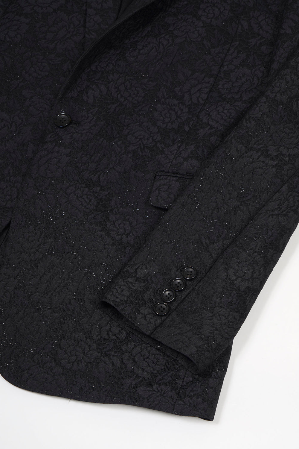 Fukre Rose Jaggard Narrow Peaked Lapel 1B Jacket Black