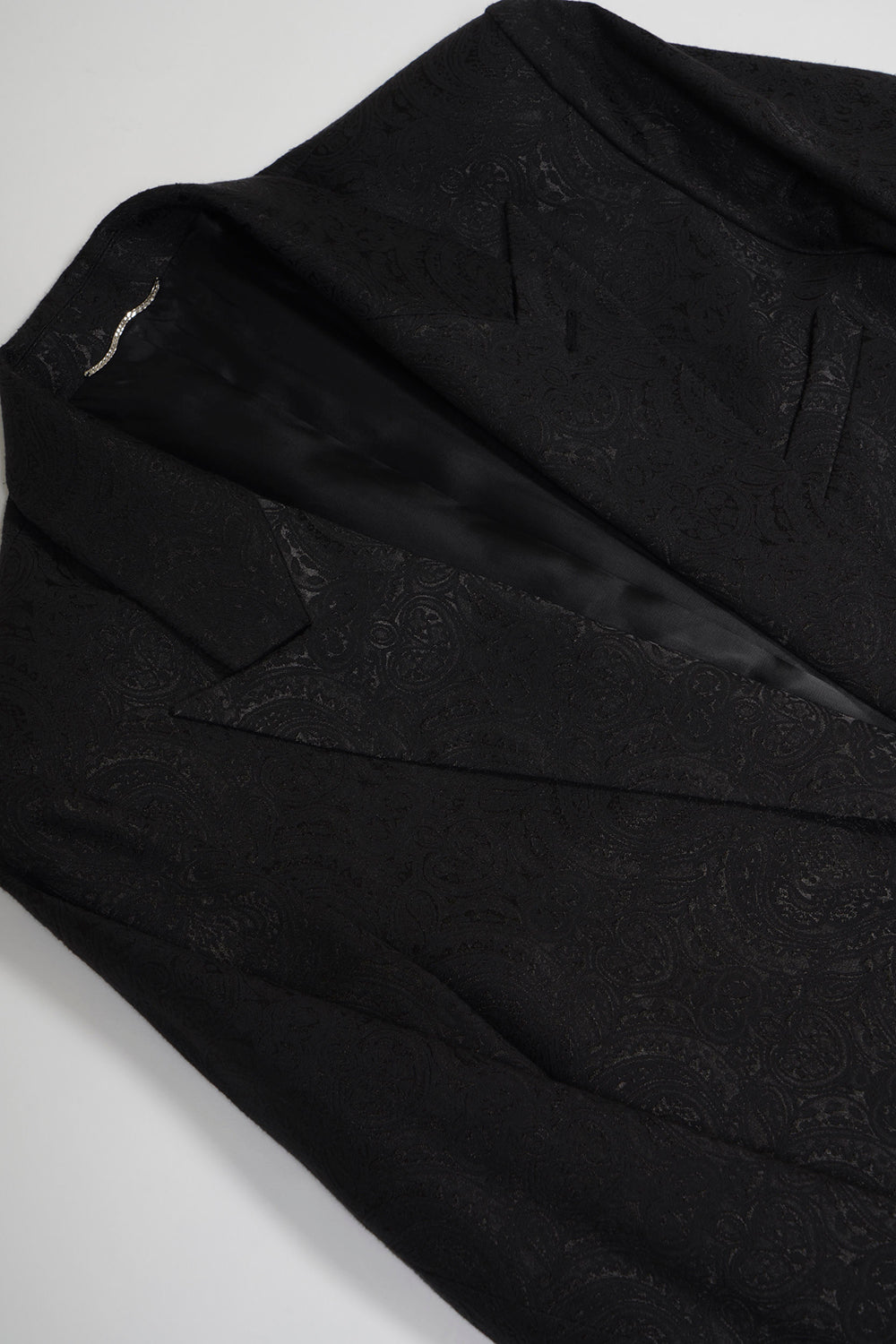 Shiny Owner Jaggard Peaked Lapel 1B Jacket Black