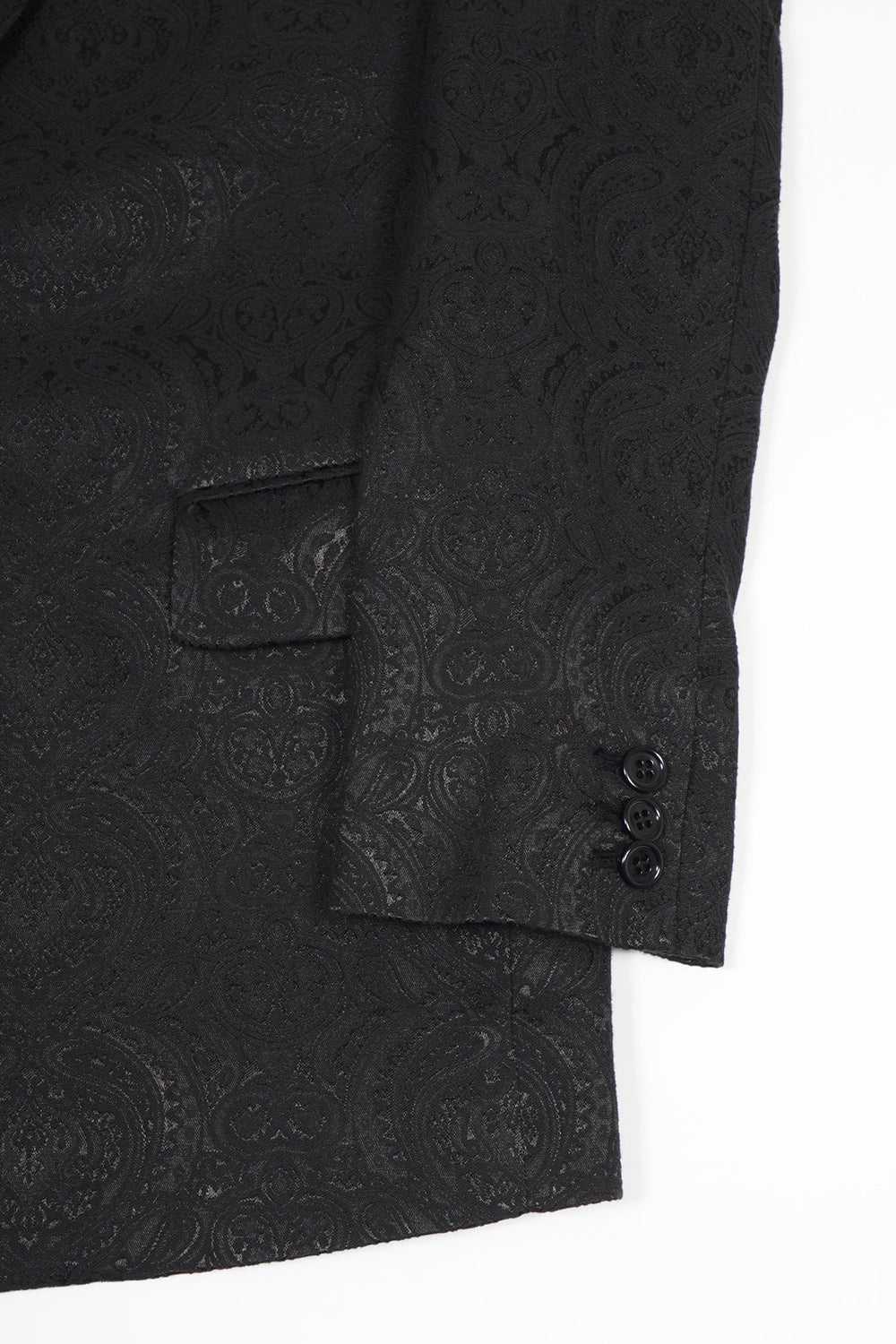 Shiny Owner Jaggard Peaked Lapel 1B Jacket Black