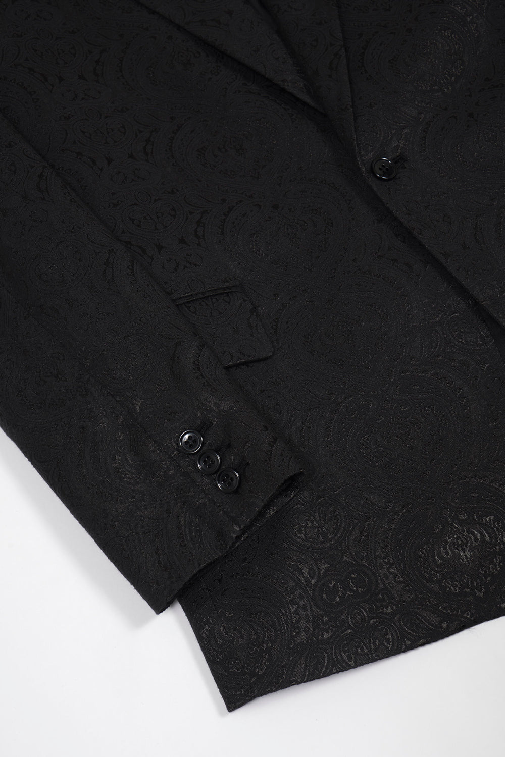 Shiny Owner Jaggard Peaked Lapel 1B Jacket Black