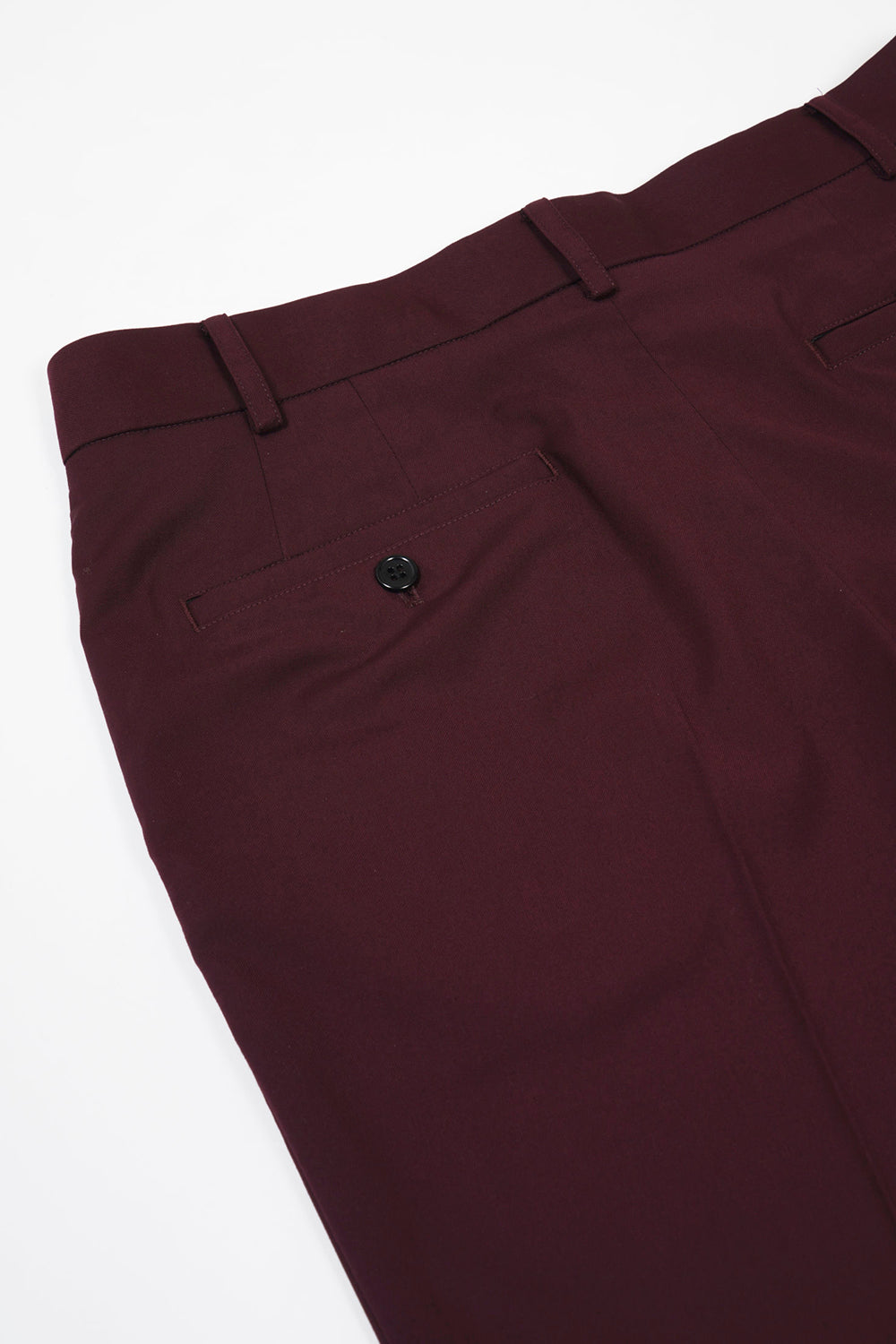 T/R Stretch Twill Fastener Slit Trousers Bordeaux