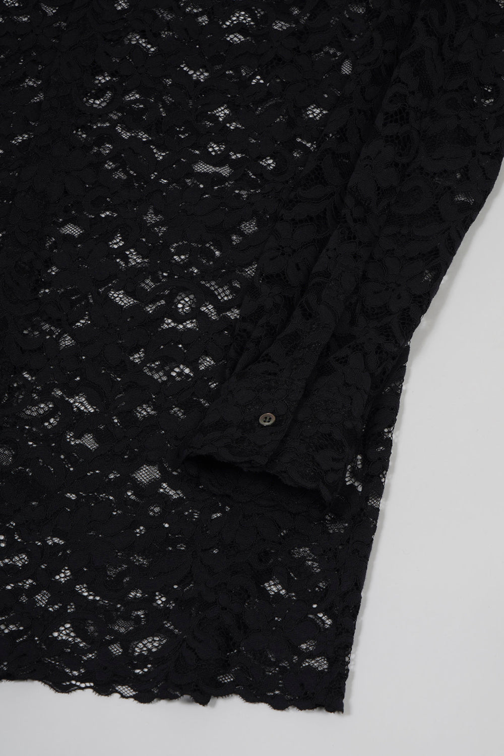 Dendrobium Race Regular Lace Shirt Black