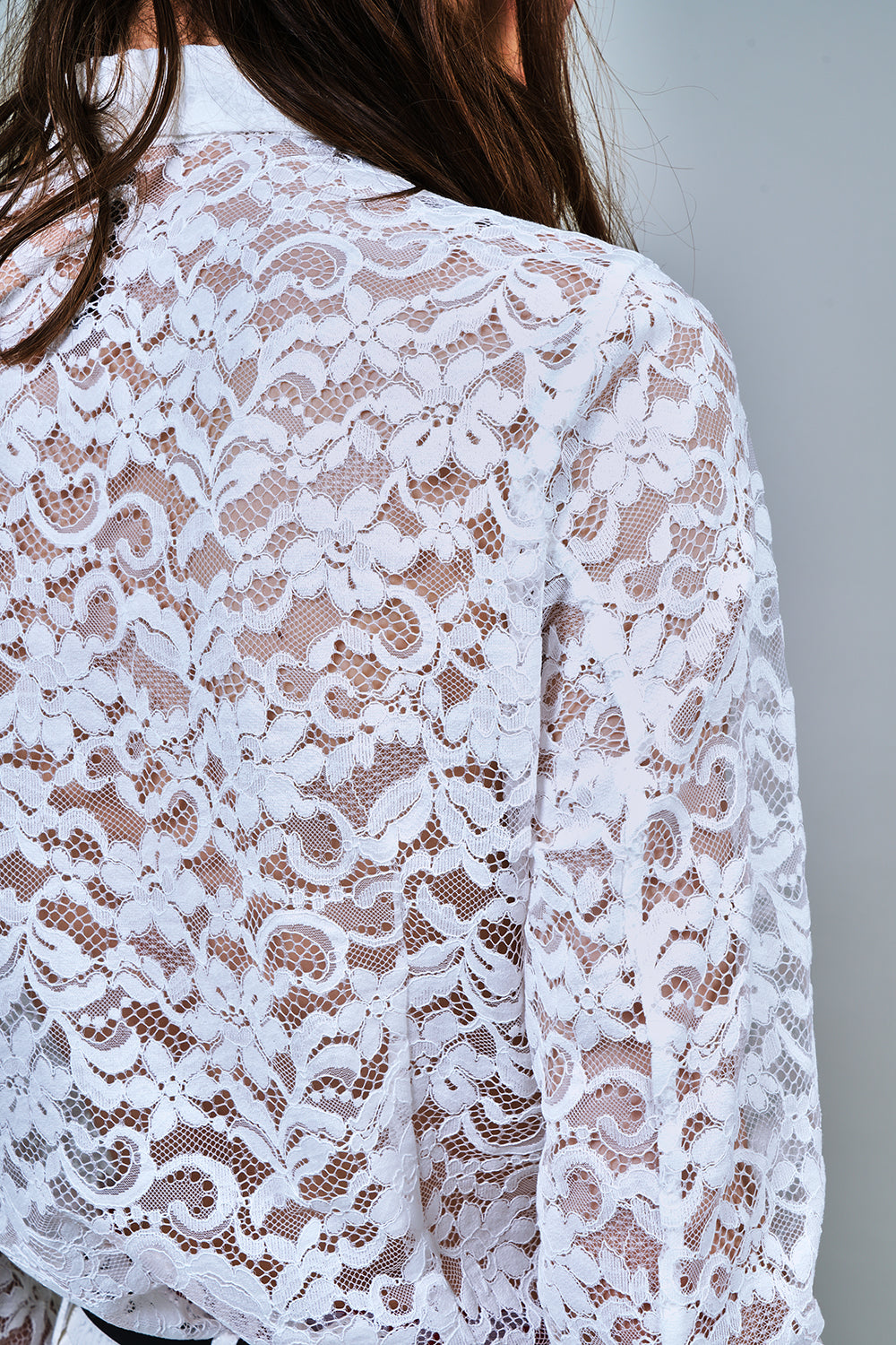 Dendrobium Race Regular Lace Shirt Off White