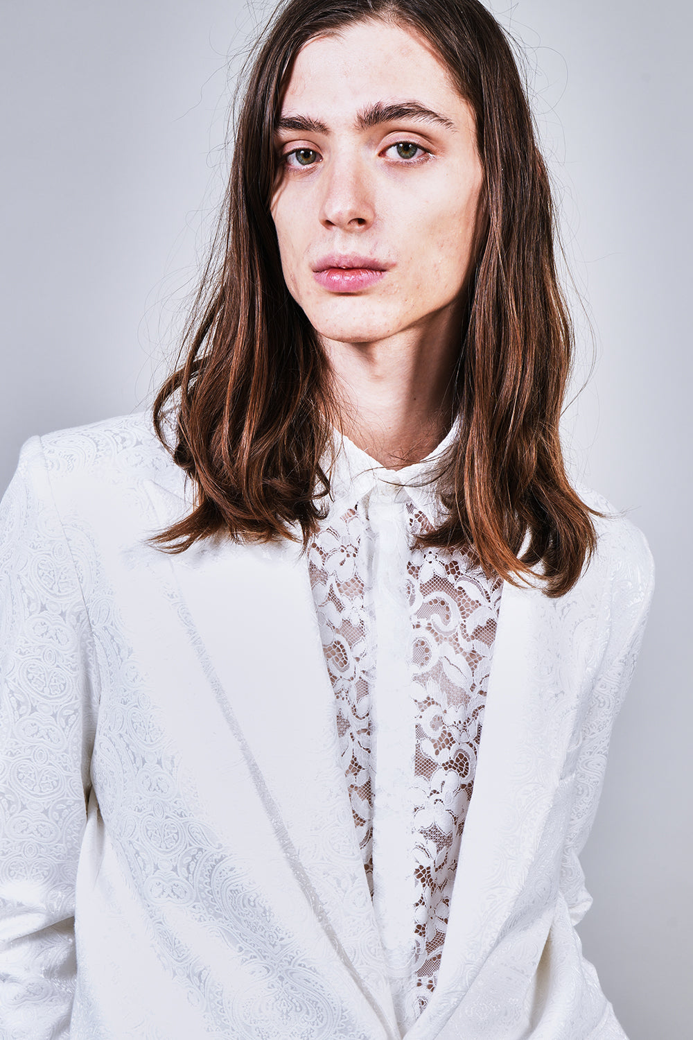 Dendrobium Race Regular Lace Shirt Off White