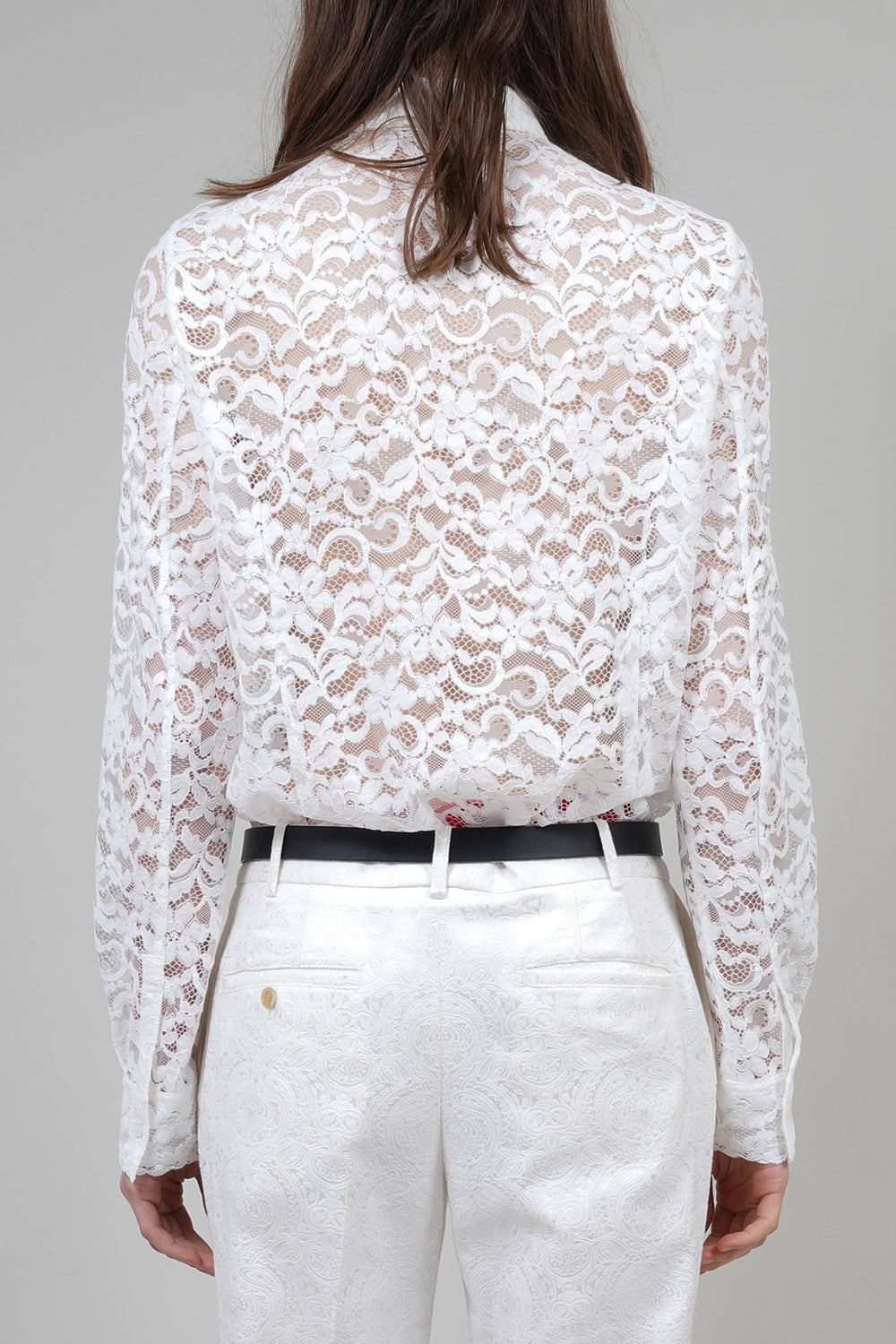 Dendrobium Race Regular Lace Shirt Off White