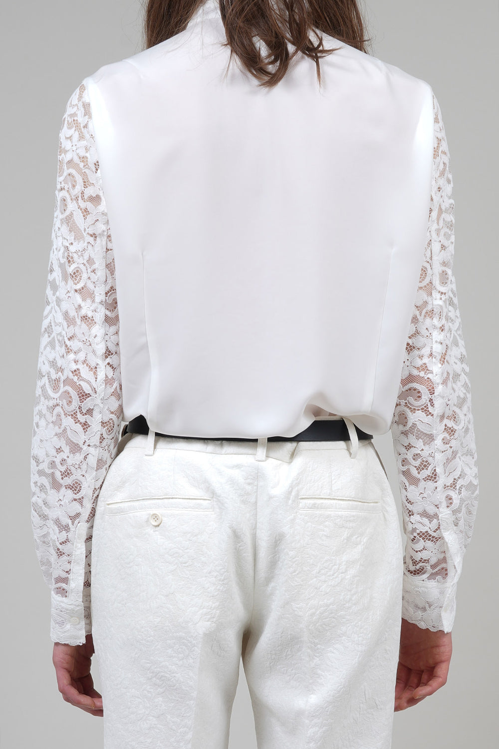 Dendrobium Race Victorian Lace Shirt Off White
