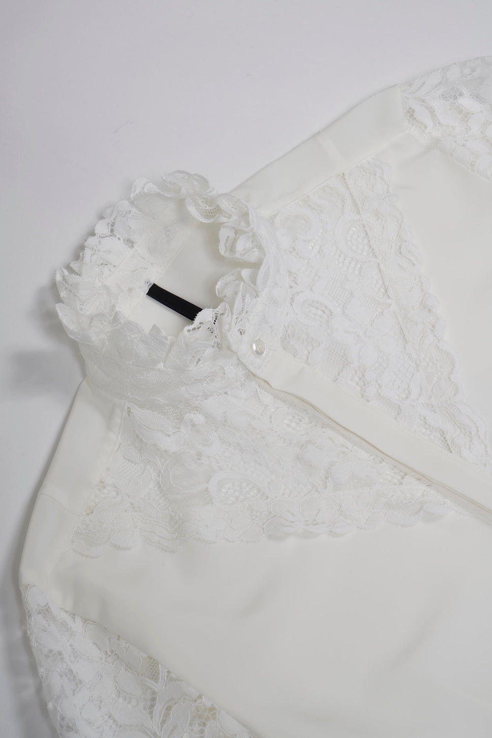 Dendrobium Race Victorian Lace Shirt Off White