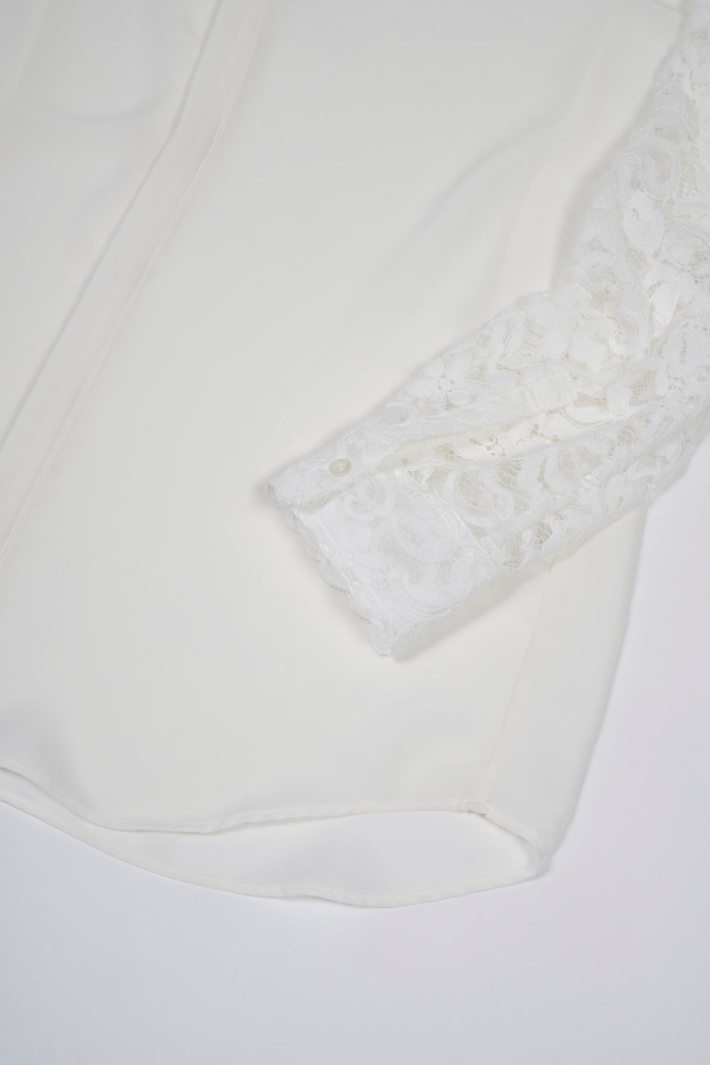 Dendrobium Race Victorian Lace Shirt Off White