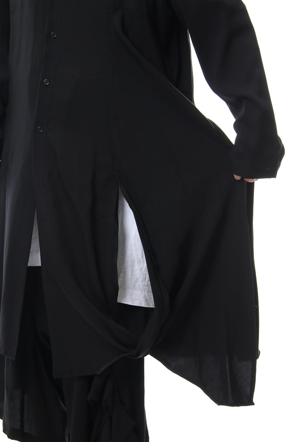 Front left twist Long shirt